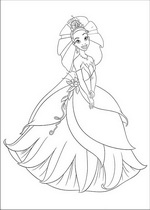 coloring page Princess and the Frog